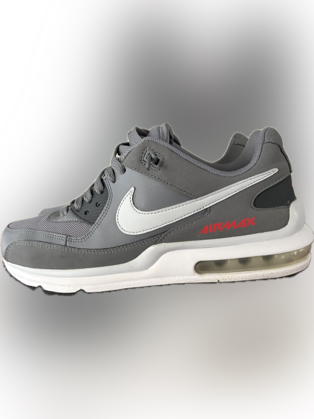 Nike Airmax 90's Big Kids size 7Y Sneakers in Gray, White and Dark Orange Accent